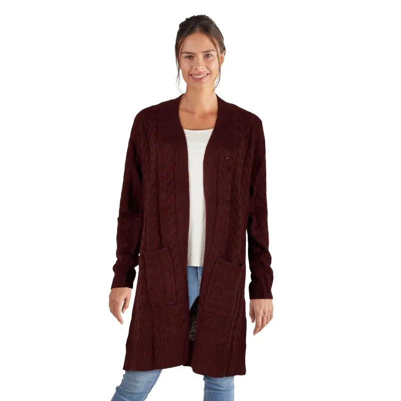 Women's Open Front Cable Knit Cardigan sold by Giant Tiger