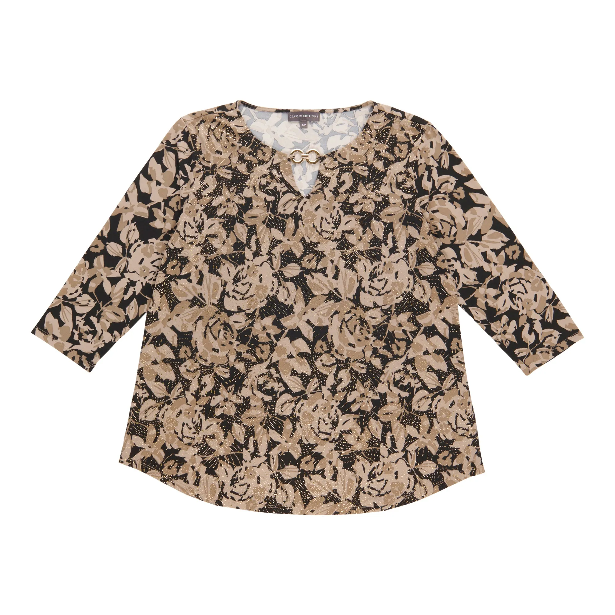 Classic Editions Women's 3/4 Sleeve Keyhole Top sold by Giant Tiger product image thumbnail 4