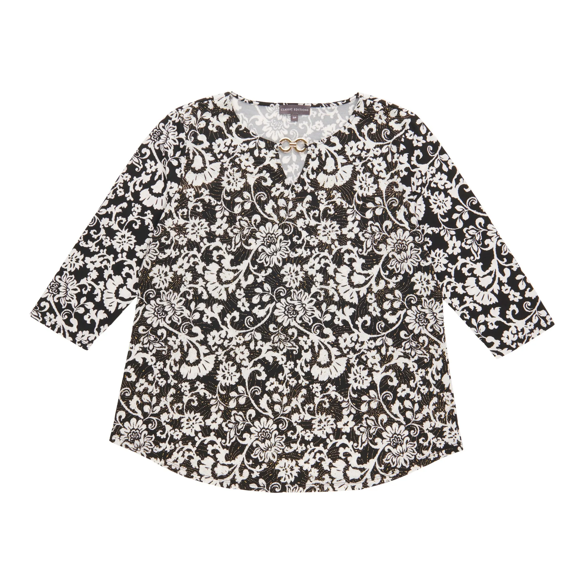 Classic Editions Women's 3/4 Sleeve Keyhole Top sold by Giant Tiger product image thumbnail 2