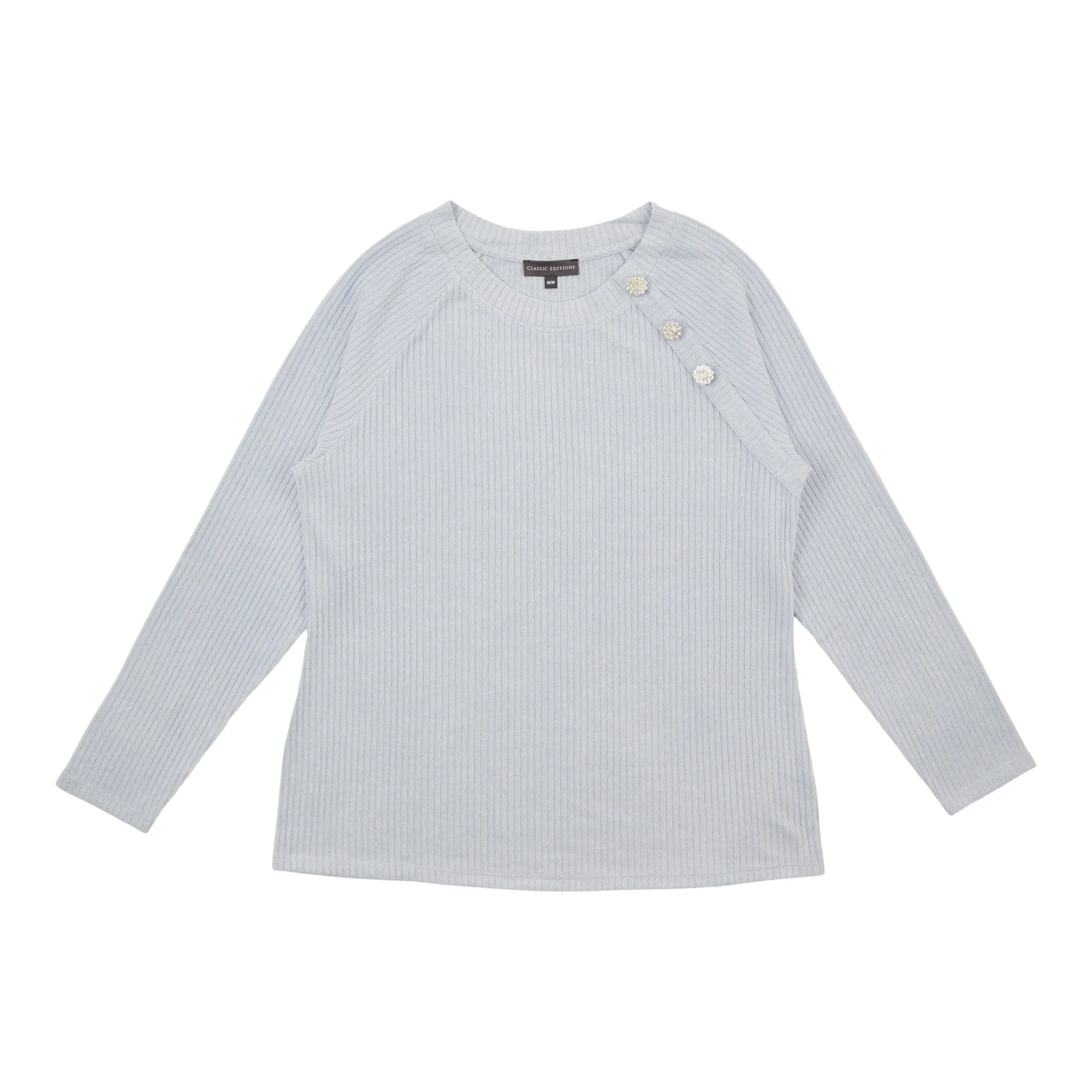 Classic Editions Women's Long Sleeve with Button Detail Top sold by Giant Tiger