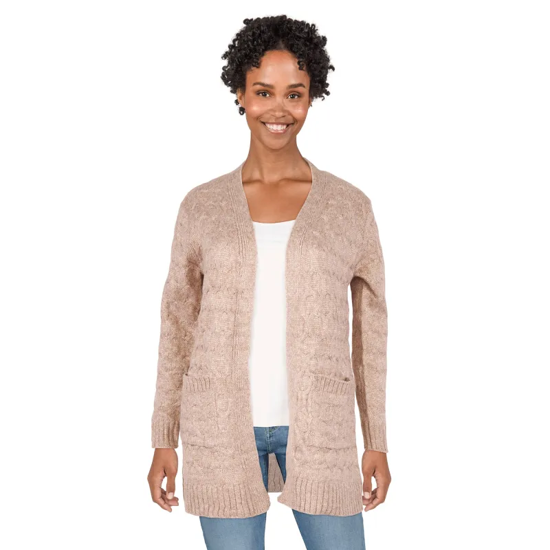 Women's Cable Knit Open Front Cardigan sold by Giant Tiger