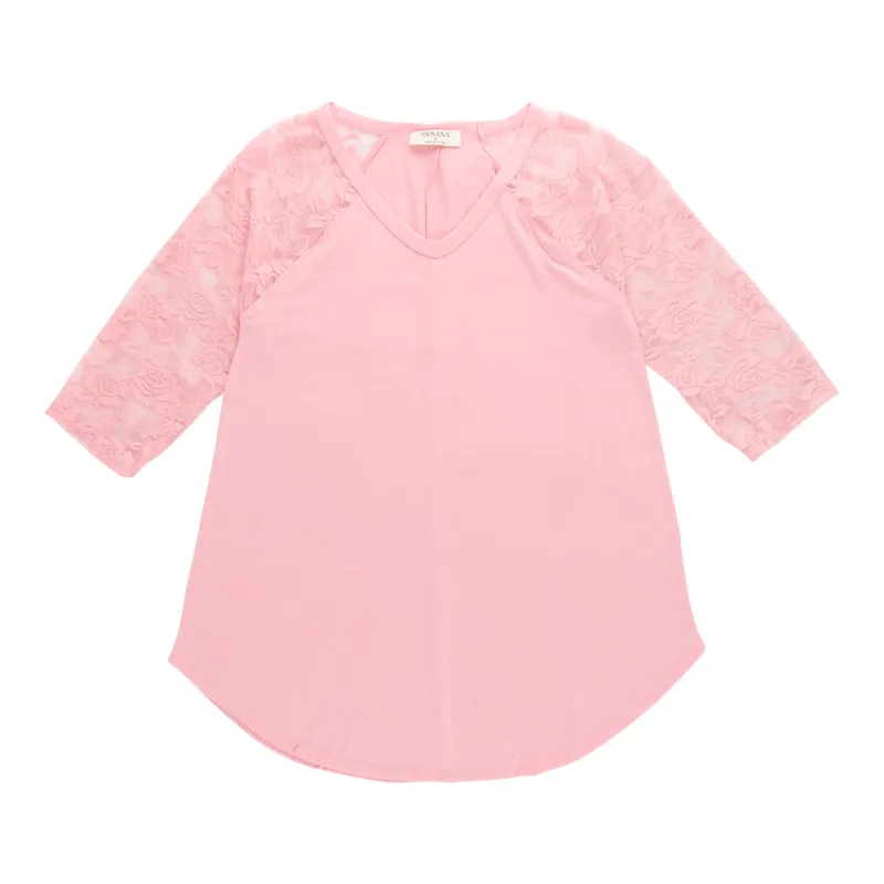 Women's Lace Trim Top sold by Giant Tiger