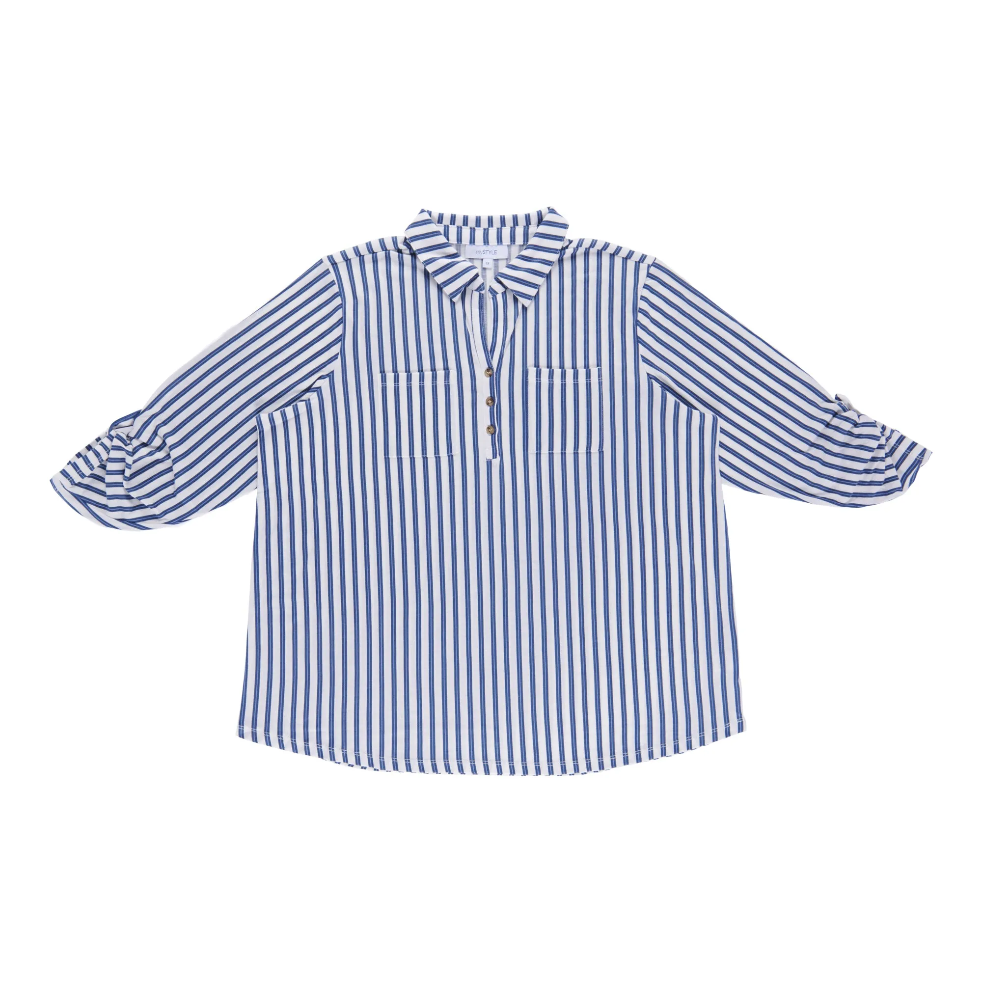 mySTYLE Women's Plus Long Sleeve Collared Button-Up Blouse sold by Giant Tiger product image thumbnail 4