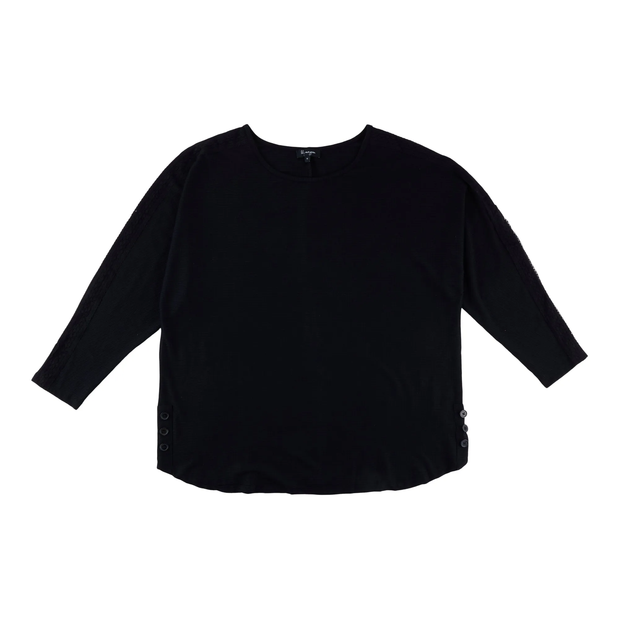 lily morgan Women's Plus Round-Neck Ribbed Blouse sold by Giant Tiger