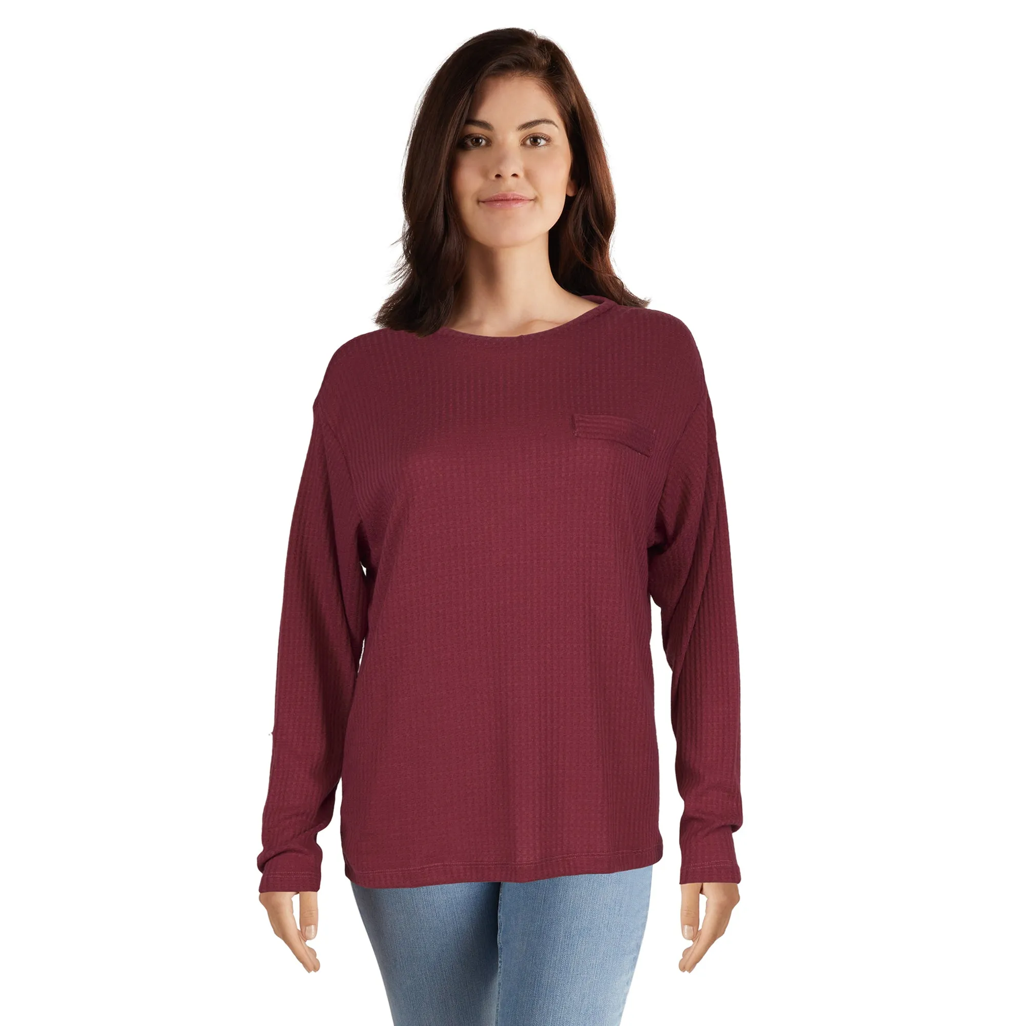 Women's Long Sleeve Crew Neck Waffle Top sold by Giant Tiger product image thumbnail 2