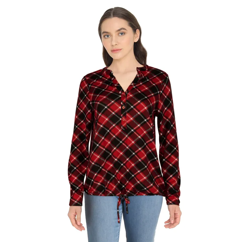 lily morgan Women's Tie Front Top sold by Giant Tiger