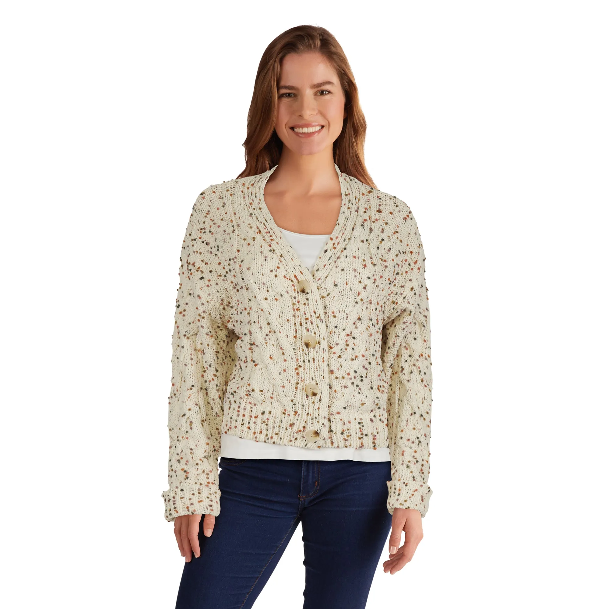 mySTYLE Women's Cable Cardigan sold by Giant Tiger