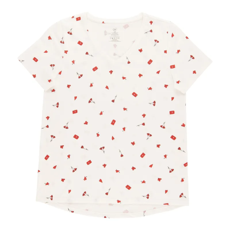 Women's Valentine's Day V-Neck Tee sold by Giant Tiger