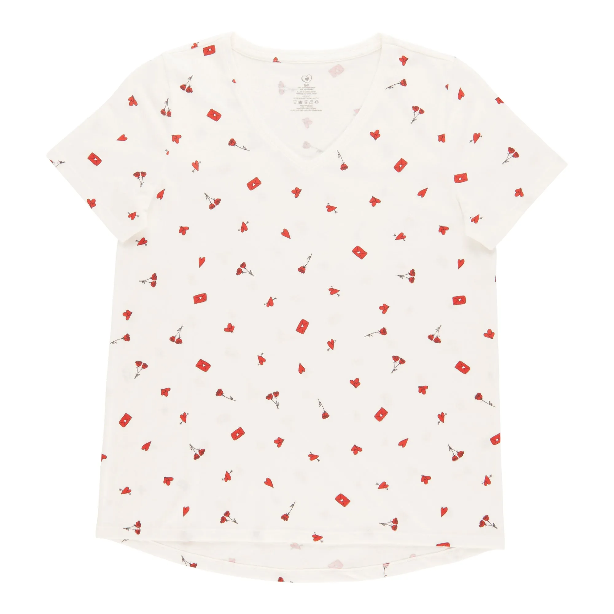 Women's Valentine's Day V-Neck Tee sold by Giant Tiger