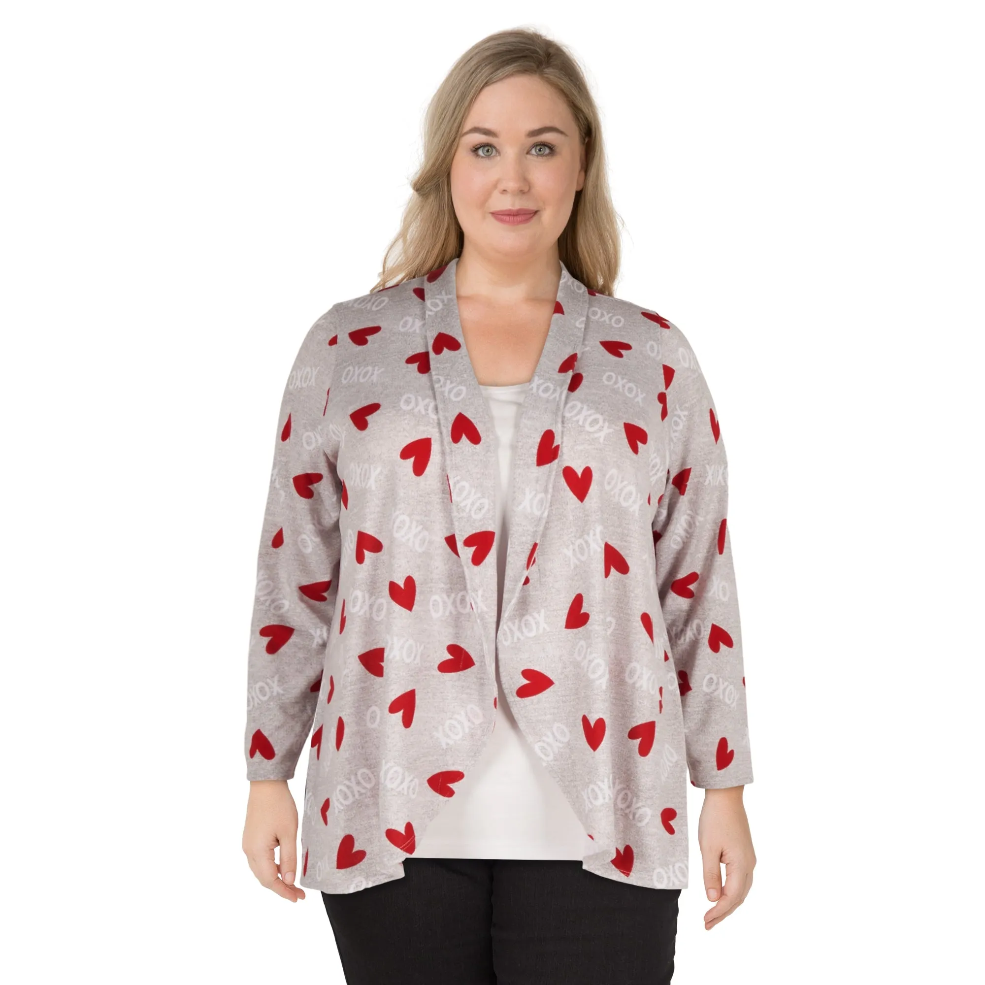 Women's Plus Valentine's Day Cardigan sold by Giant Tiger