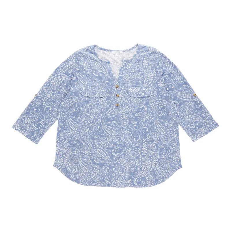 mySTYLE Women's Plus V-Neck Henley sold by Giant Tiger