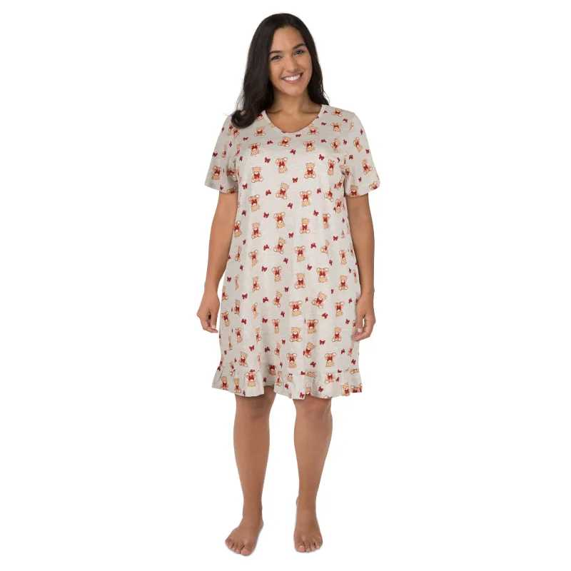 Carisma Women's Plus Cotton Ruffle Sleepshirt sold by Giant Tiger