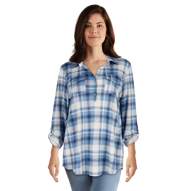 mySTYLE Women's Plaid Knit Top sold by Giant Tiger