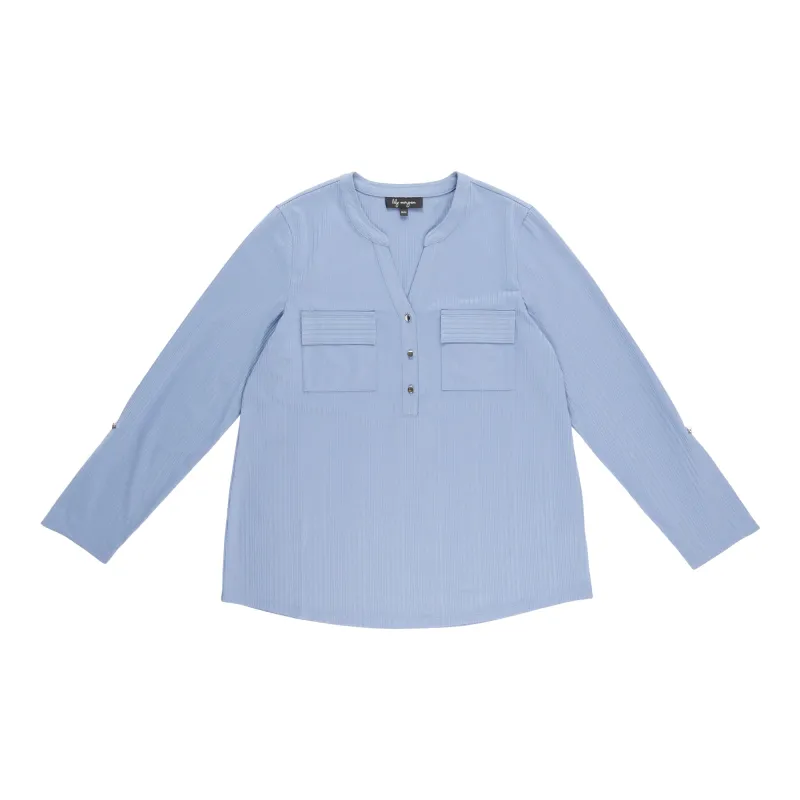 lily morgan Women's Mandarin Collar Top sold by Giant Tiger