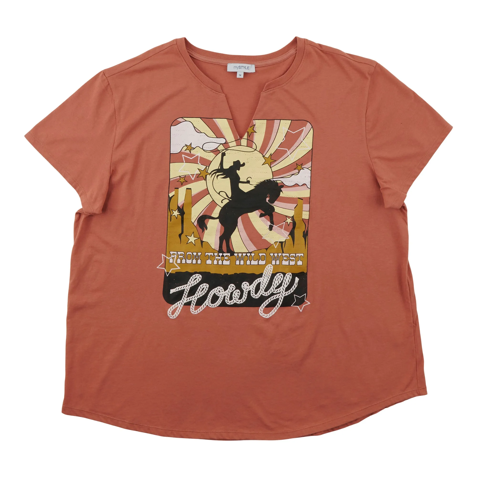 mySTYLE Women's Plus V-Neck Tee sold by Giant Tiger product image thumbnail 2