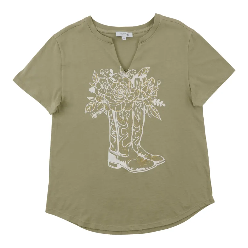 mySTYLE Women's V-Neck T-Shirt sold by Giant Tiger