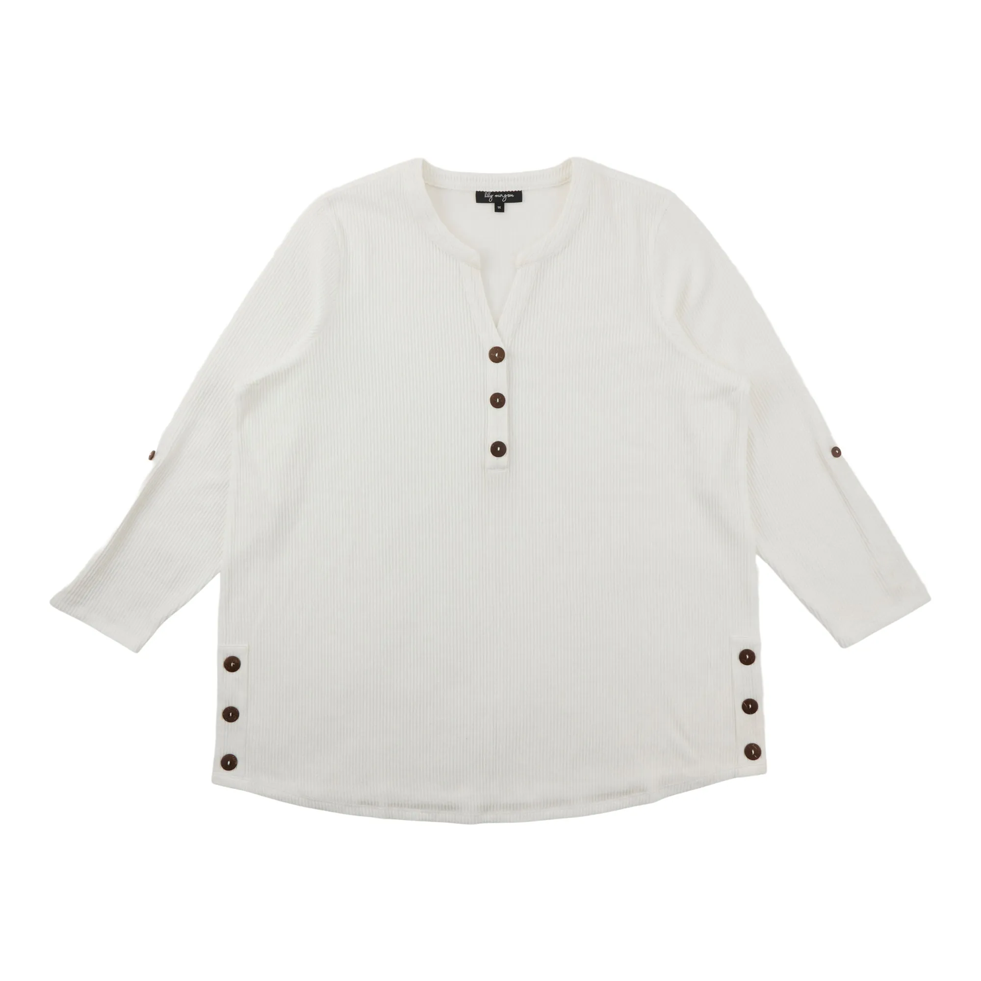 lily morgan Women's Plus Top with Side Buttons sold by Giant Tiger product image thumbnail 2