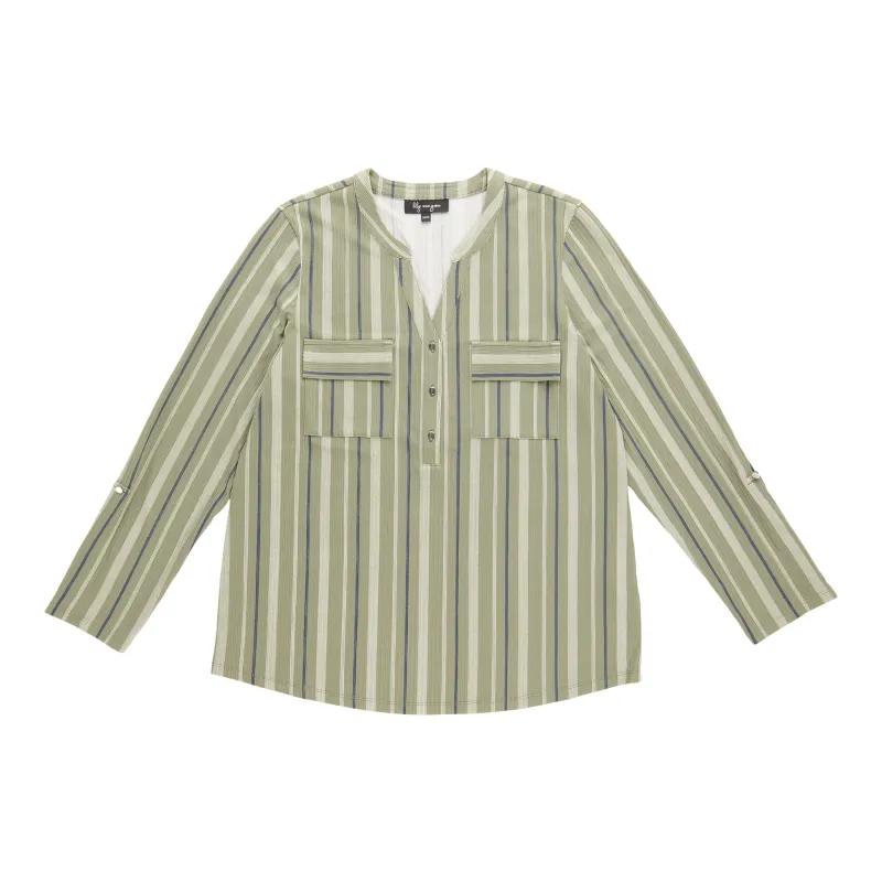 lily morgan Women's Mandarin Collar Top sold by Giant Tiger