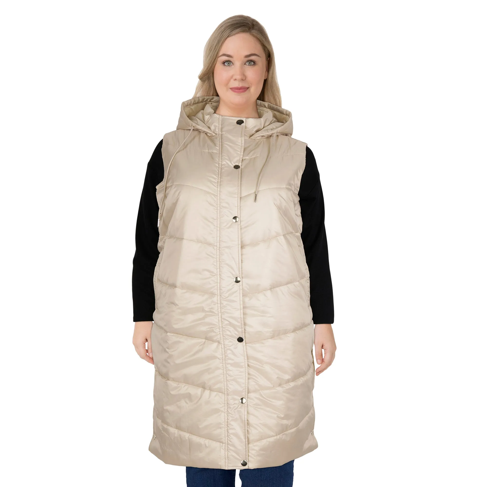 mySTYLE Women's Plus Long Puffer Vest sold by Giant Tiger product image thumbnail 3