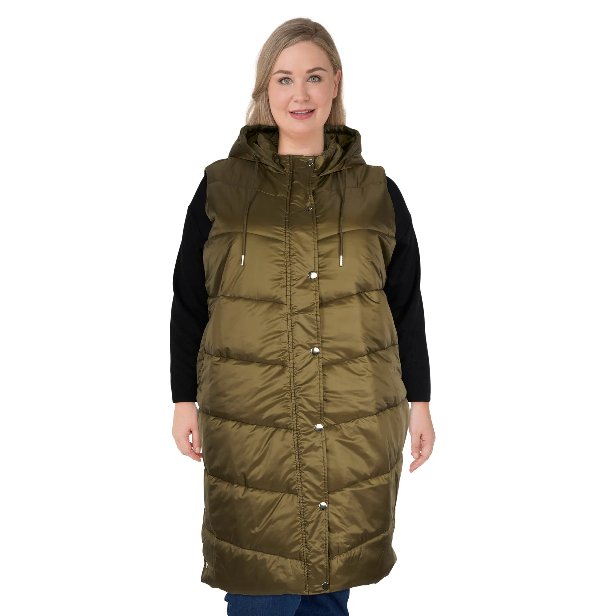 mySTYLE Women's Plus Long Puffer Vest sold by Giant Tiger product image thumbnail 5