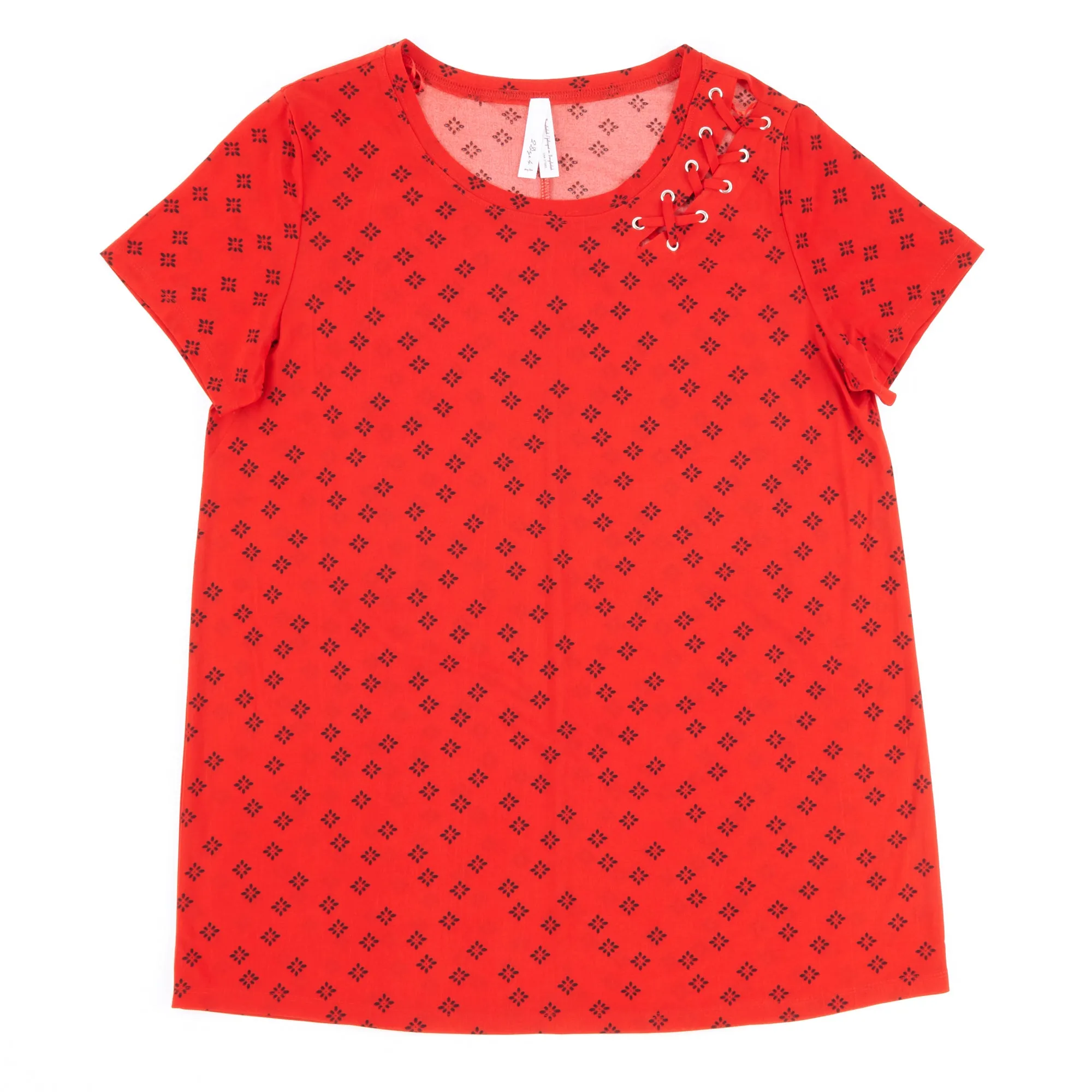 Women's Printed Eyelet Trim Short Sleeve Top sold by Giant Tiger product image thumbnail 5