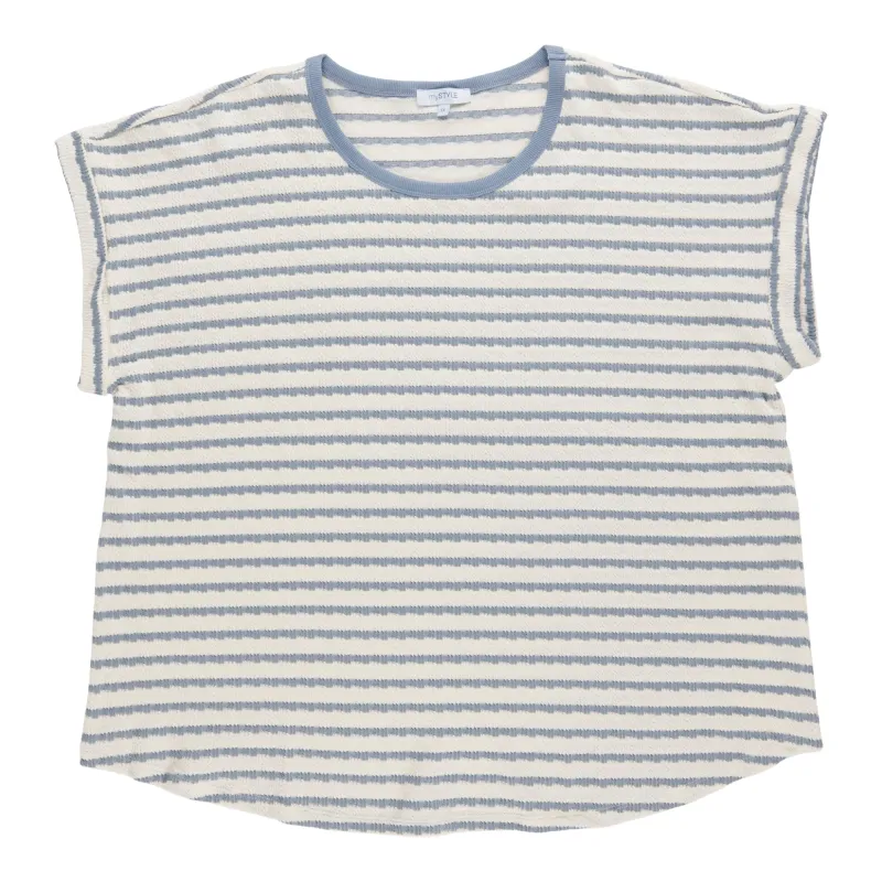 mySTYLE Women's Plus Striped Textured Top made by Giant Tiger