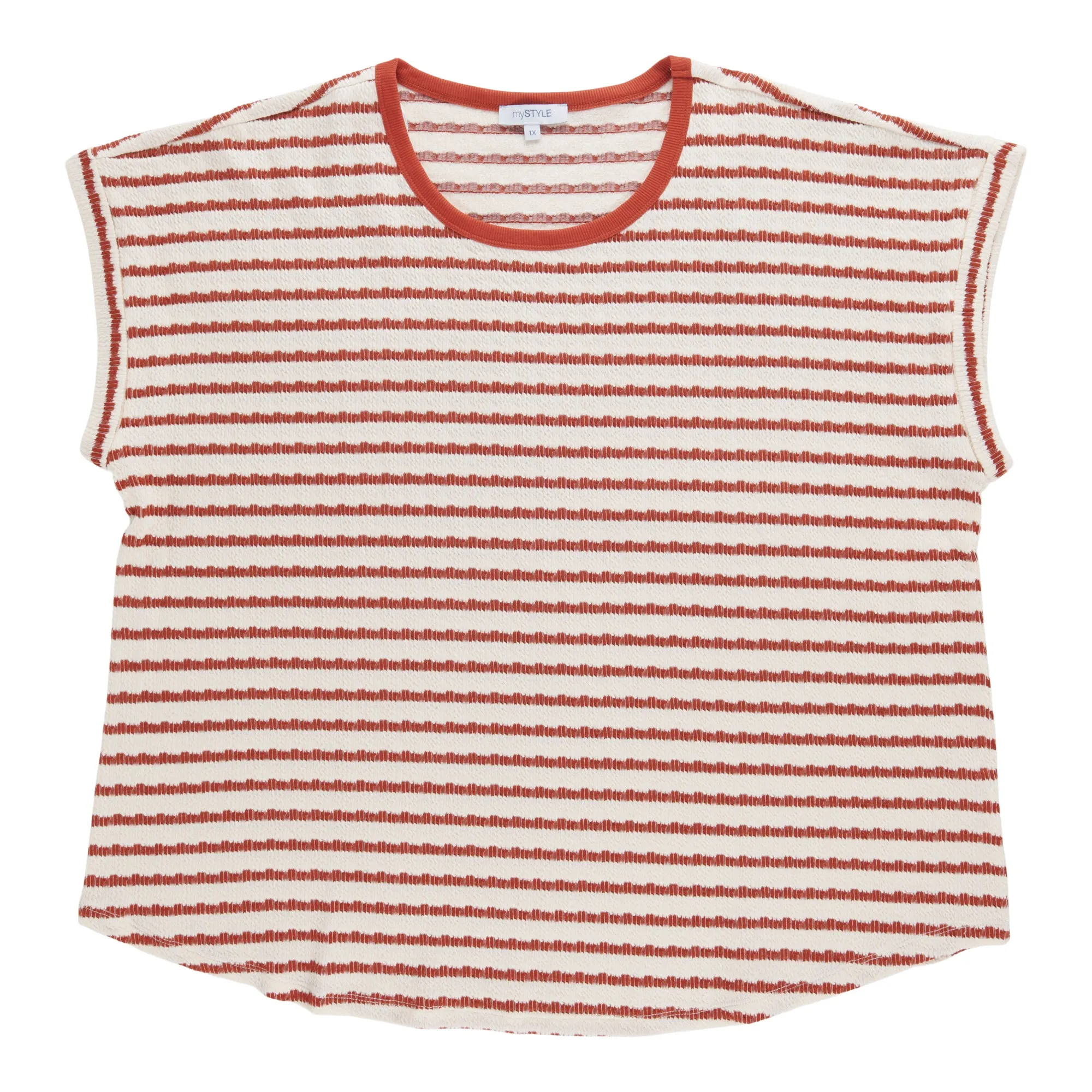 mySTYLE Women's Plus Striped Textured Top sold by Giant Tiger product image thumbnail 2