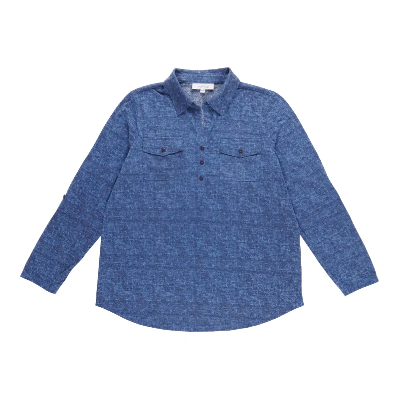 mySTYLE Women's 3/4 Denim-Like Shirt sold by Giant Tiger