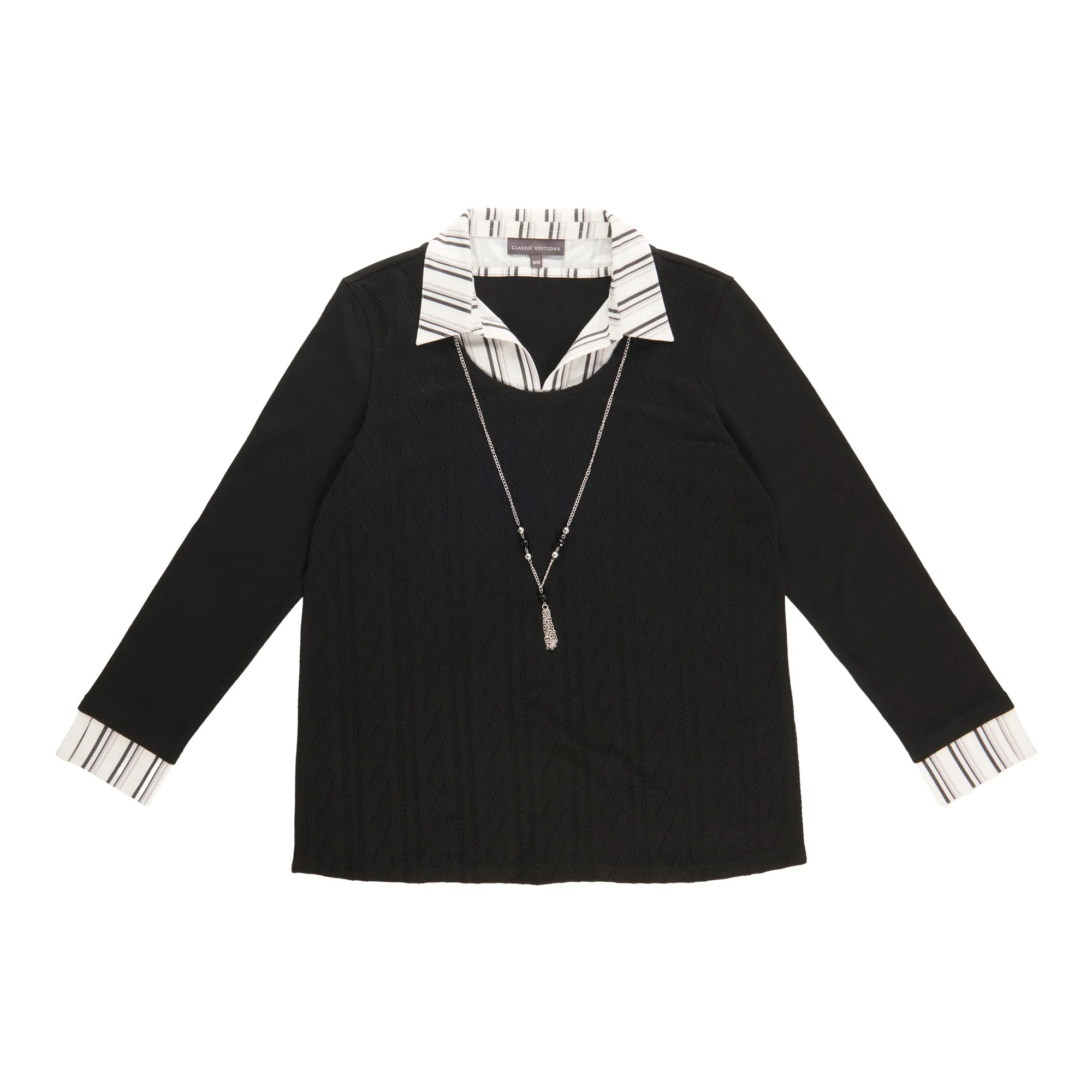 Classic Editions Women's Double-Layer Collared Sweater sold by Giant Tiger