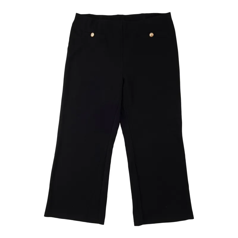 lily morgan Women's Plus Twill Wide-Leg Pants with Gold Buttons made by Giant Tiger