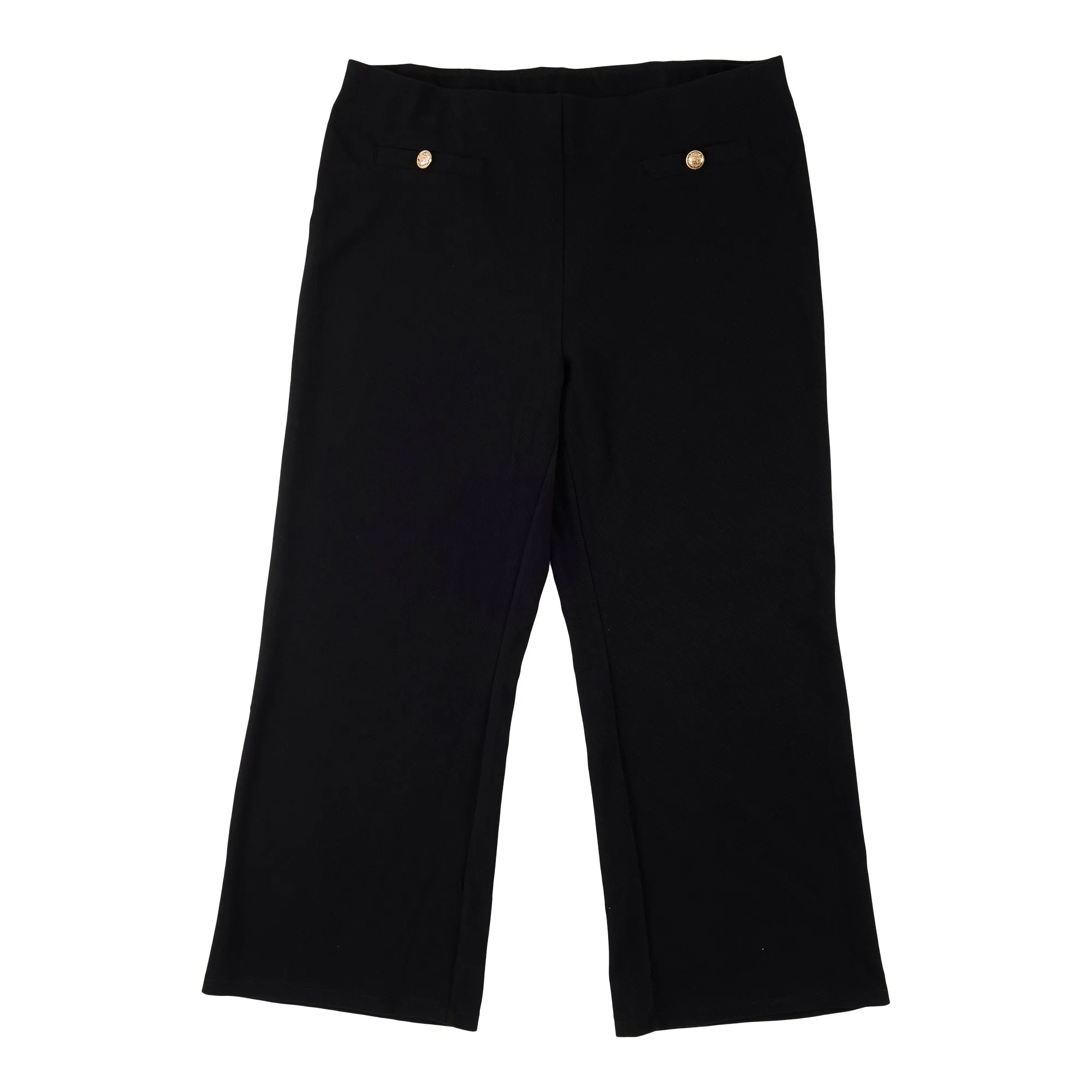 lily morgan Women's Plus Twill Wide-Leg Pants with Gold Buttons sold by Giant Tiger