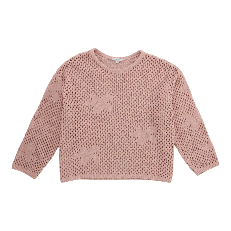 mySTYLE Women's Plus Flower Knit Sweater made by Giant Tiger