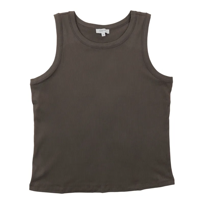 mySTYLE Women's Plus Ribbed Tank Top sold by Giant Tiger