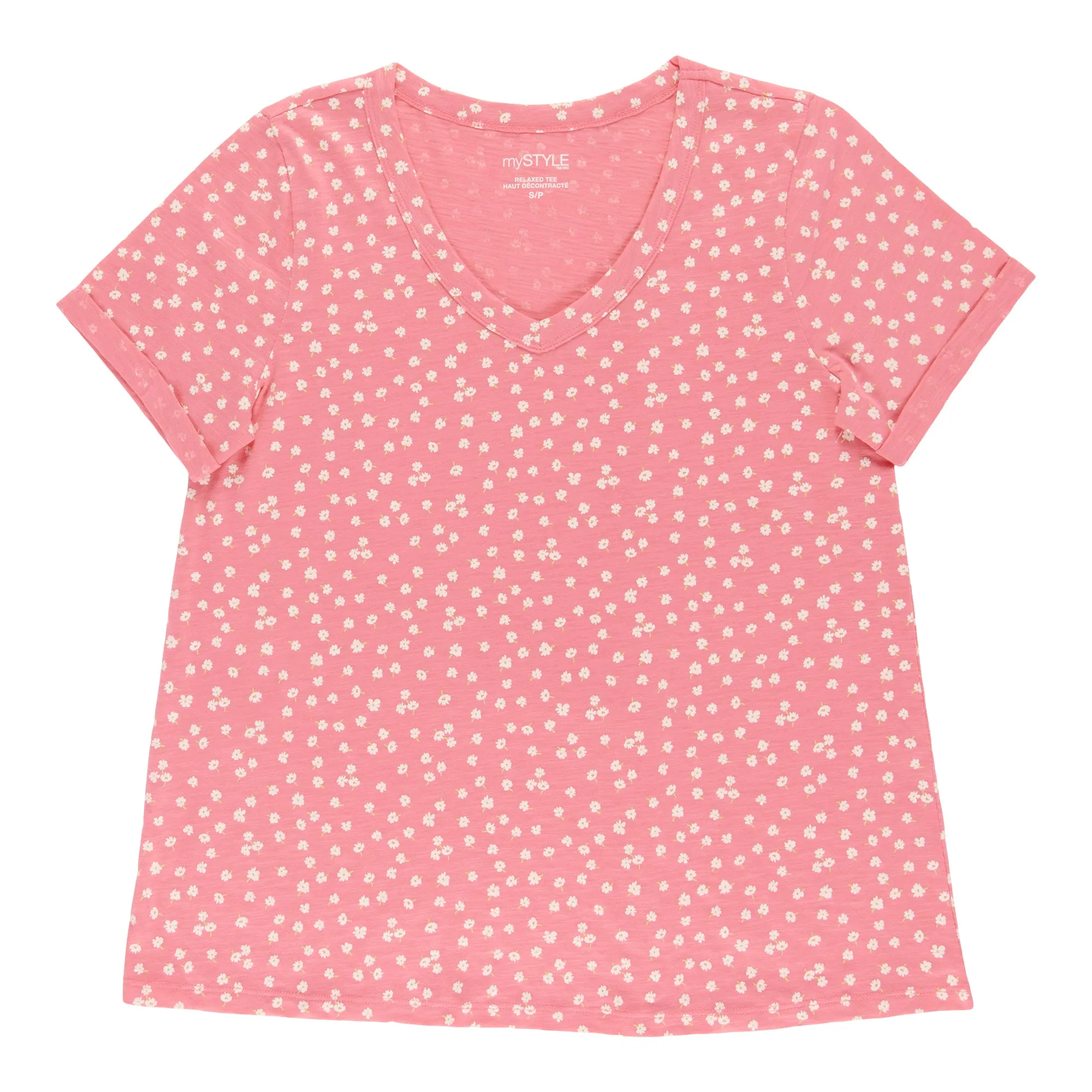 mySTYLE Women's V-Neck Relaxed Slub T-Shirt sold by Giant Tiger product image thumbnail 3