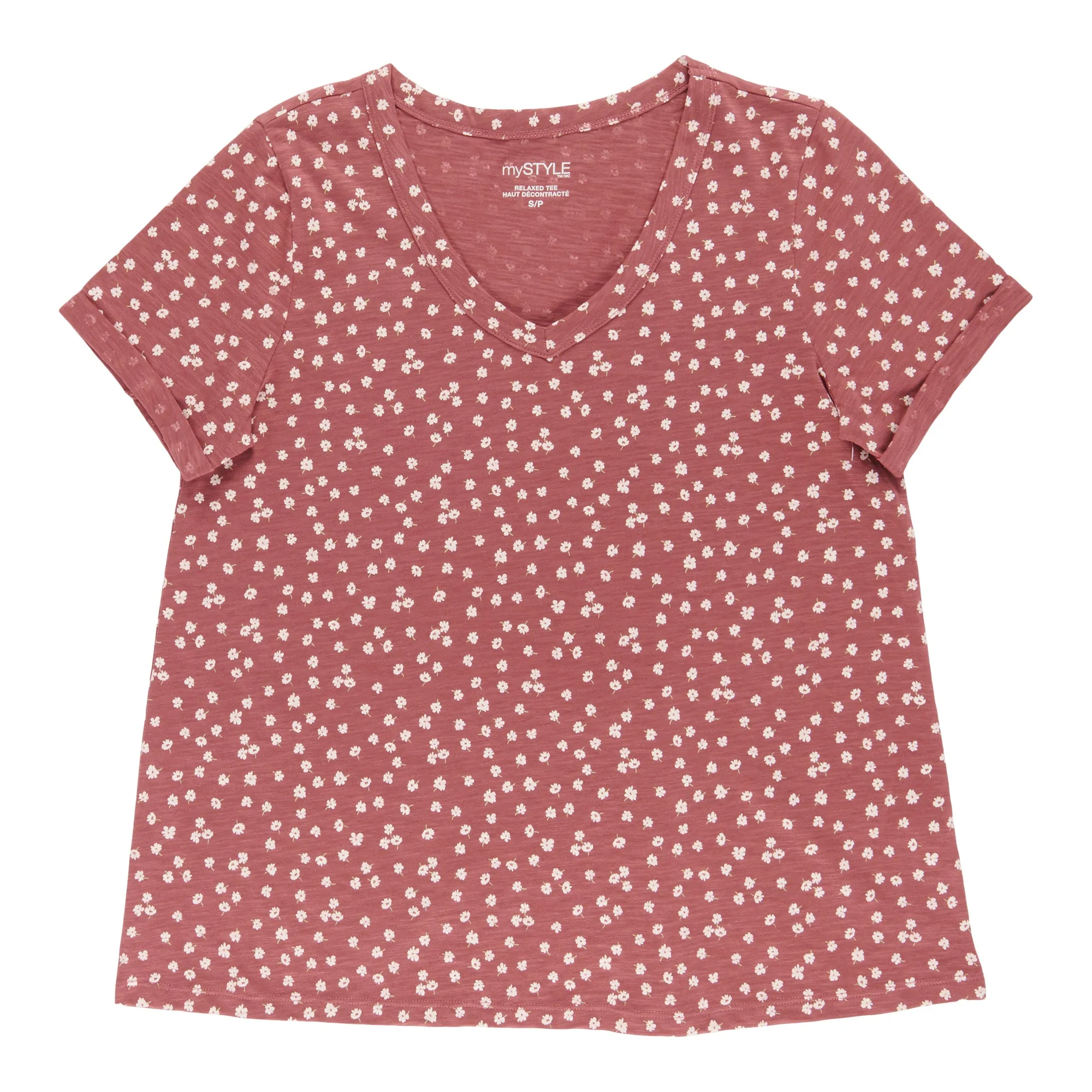 mySTYLE Women's V-Neck Relaxed Slub T-Shirt sold by Giant Tiger product image thumbnail 4