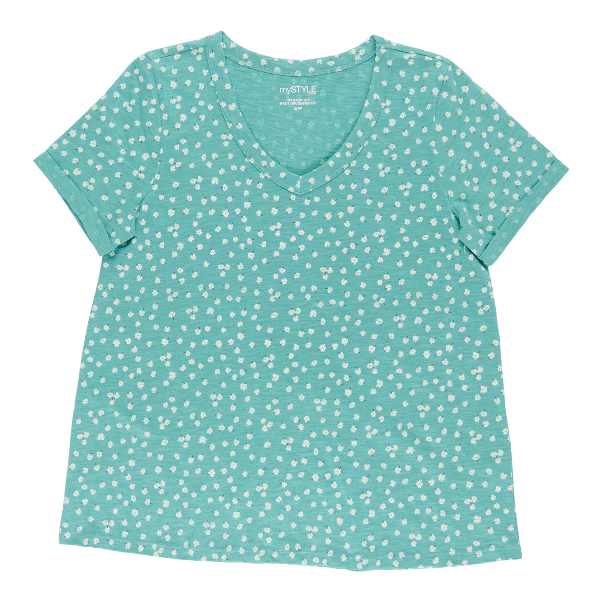 mySTYLE Women's V-Neck Relaxed Slub T-Shirt sold by Giant Tiger