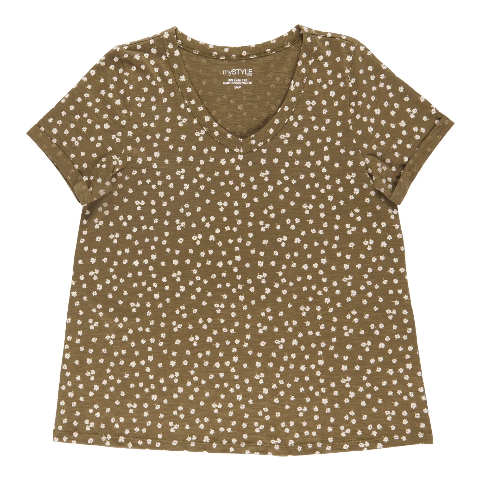 mySTYLE Women's V-Neck Relaxed Slub T-Shirt sold by Giant Tiger product image thumbnail 2