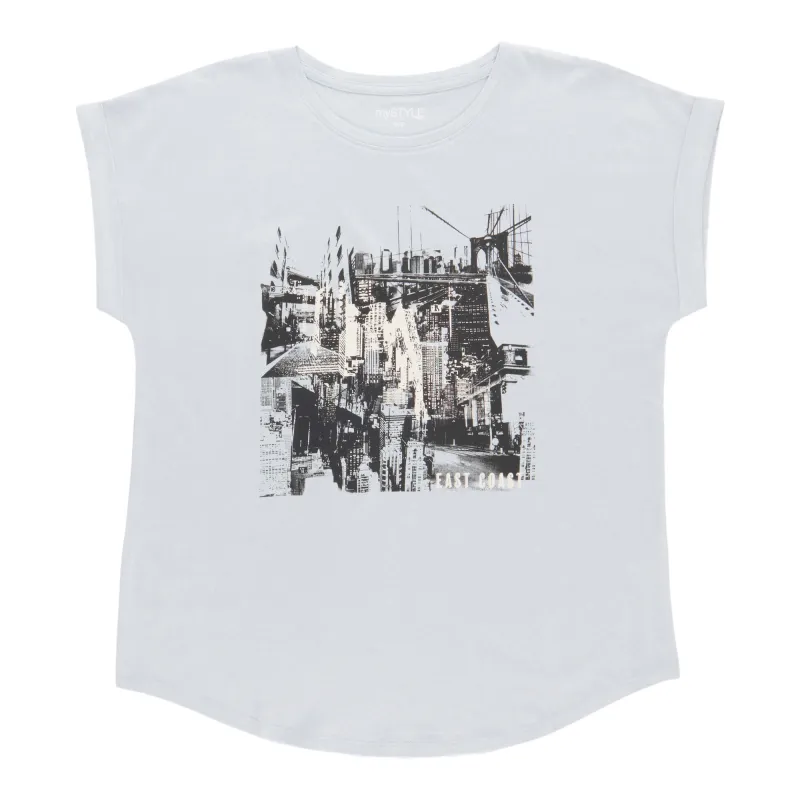 mySTYLE Women's Rolled Sleeve T-Shirt made by Giant Tiger