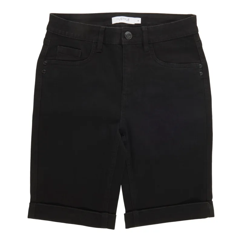 mySTYLE Women's High-Rise Stretch Bermuda Shorts made by Giant Tiger