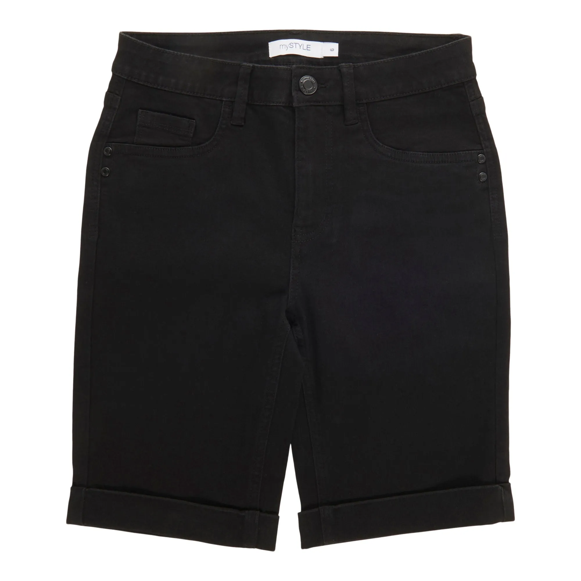 mySTYLE Women's High-Rise Stretch Bermuda Shorts sold by Giant Tiger