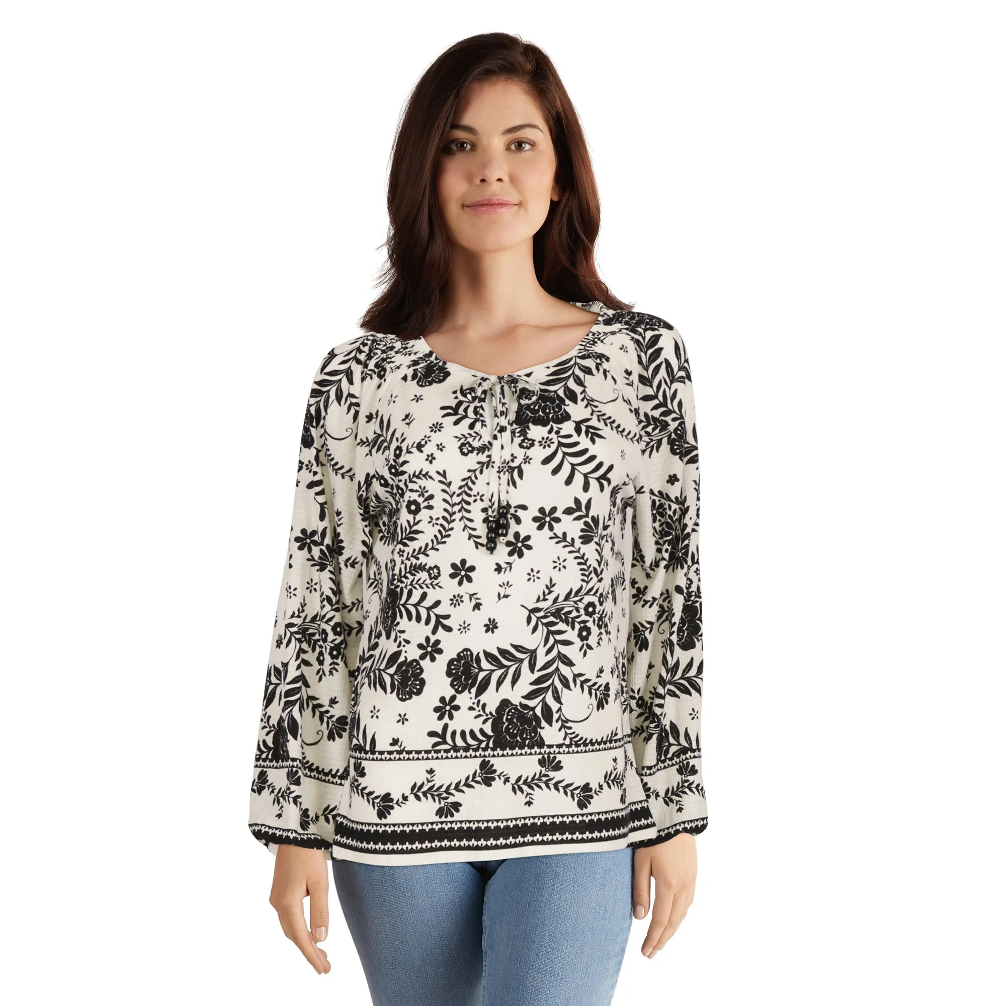 lily morgan Women's Printed Long Sleeve Top sold by Giant Tiger product image thumbnail 3