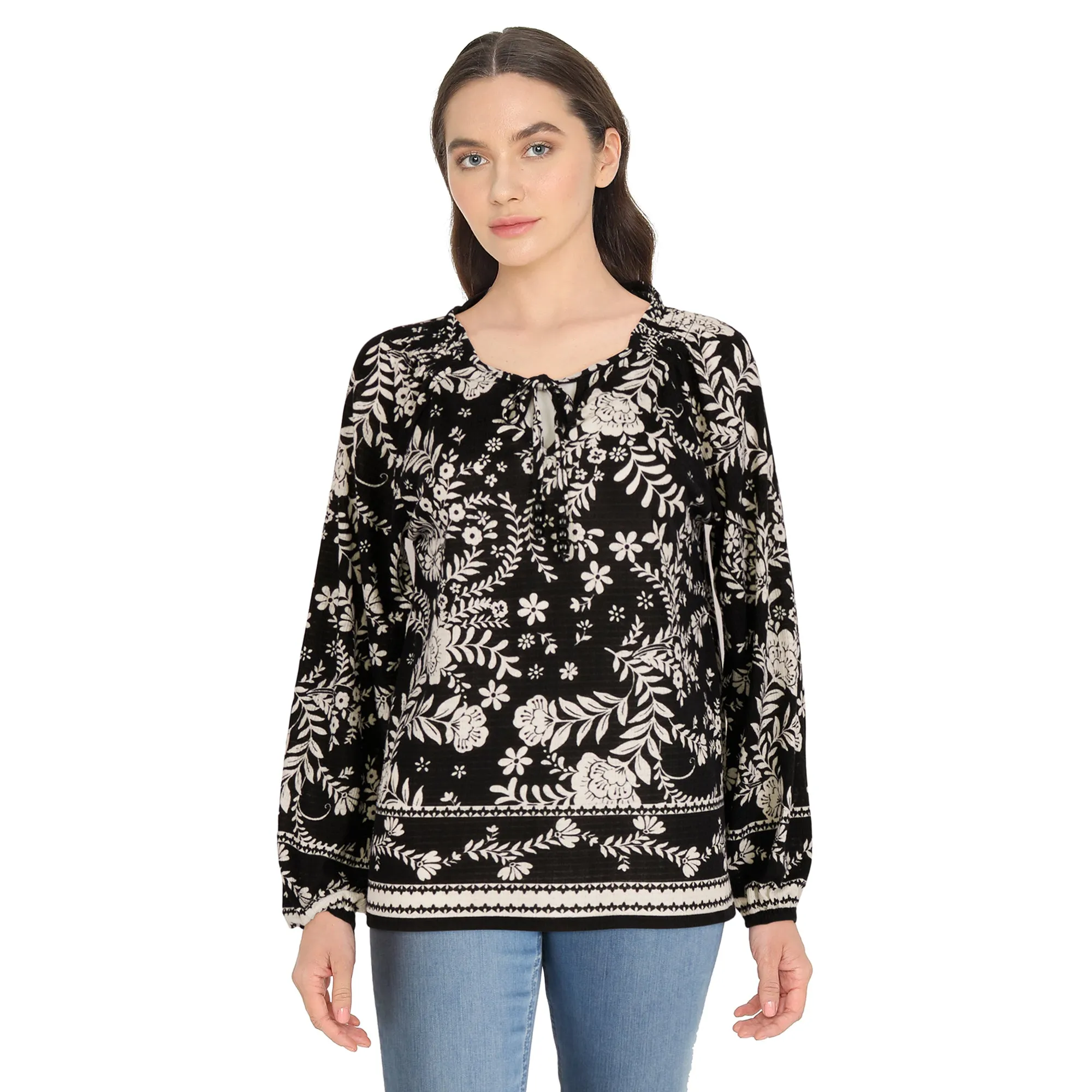 lily morgan Women's Printed Long Sleeve Top sold by Giant Tiger