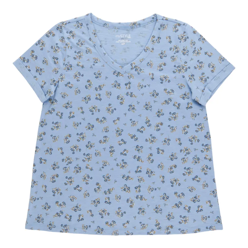 mySTYLE Women's Relaxed V-Neck T-Shirt sold by Giant Tiger