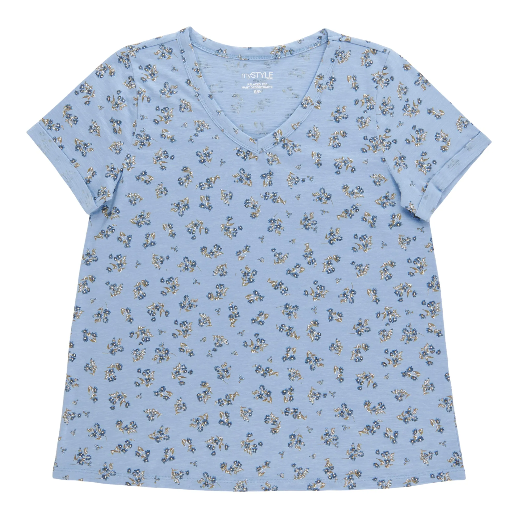 mySTYLE Women's Relaxed V-Neck T-Shirt sold by Giant Tiger