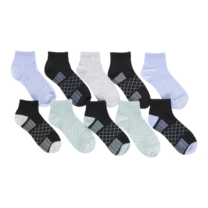 Women's Branded Quarter Crew Socks, 20-Pack sold by Giant Tiger