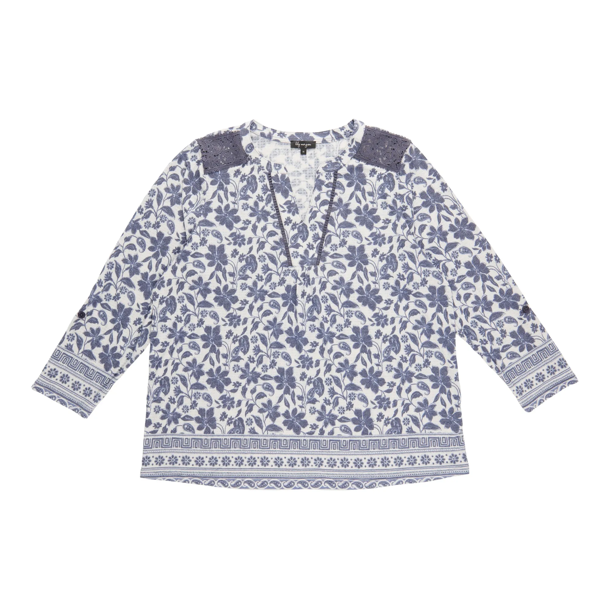 Lily Morgan Women’s Plus Lace Detail Top sold by Giant Tiger