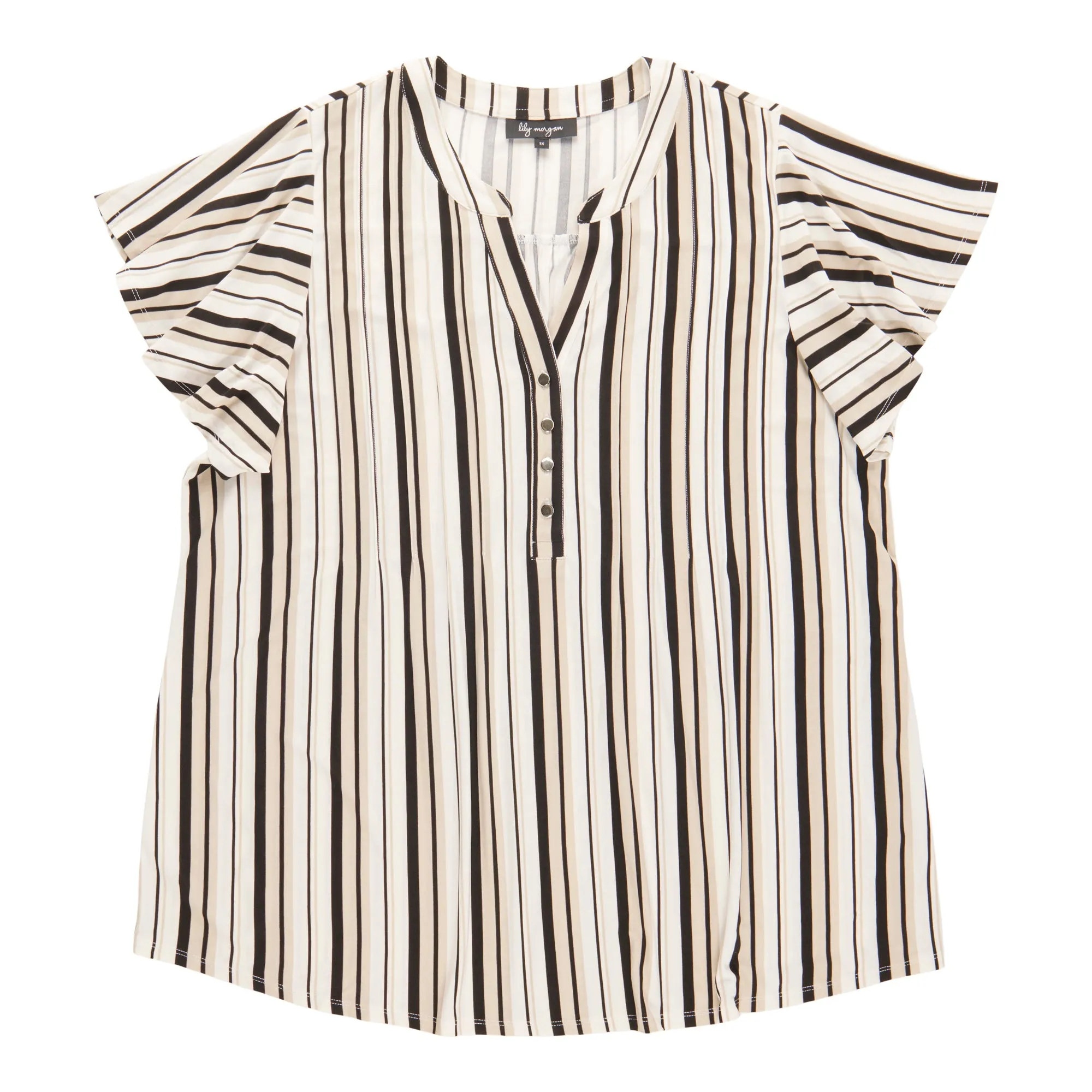 lily morgan Women's Plus Printed Pintuck Top sold by Giant Tiger product image thumbnail 2