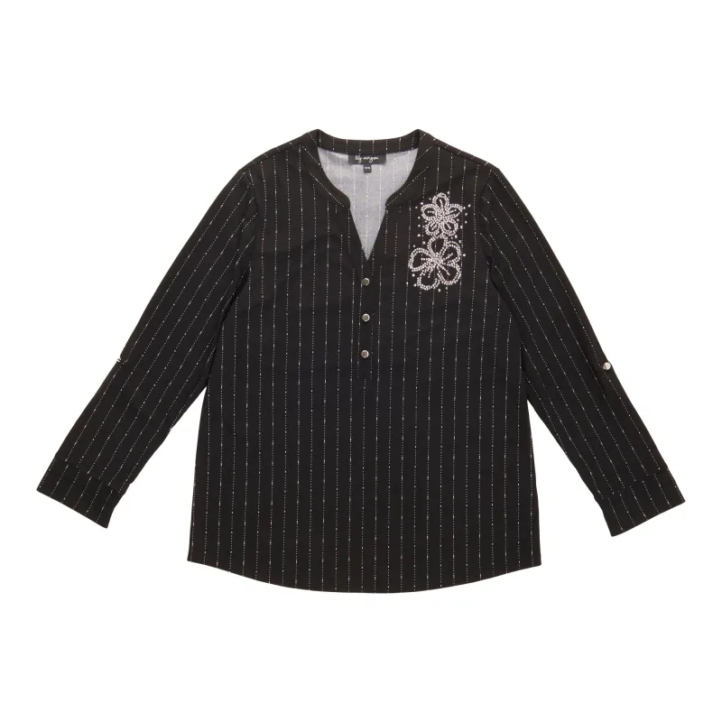 lily morgan Women's Top with Silver Nailheads made by Giant Tiger