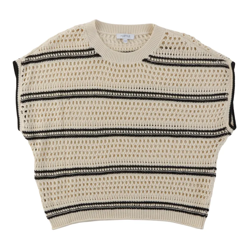 mySTYLE Women's Short Sleeve Knit Sweater made by Giant Tiger