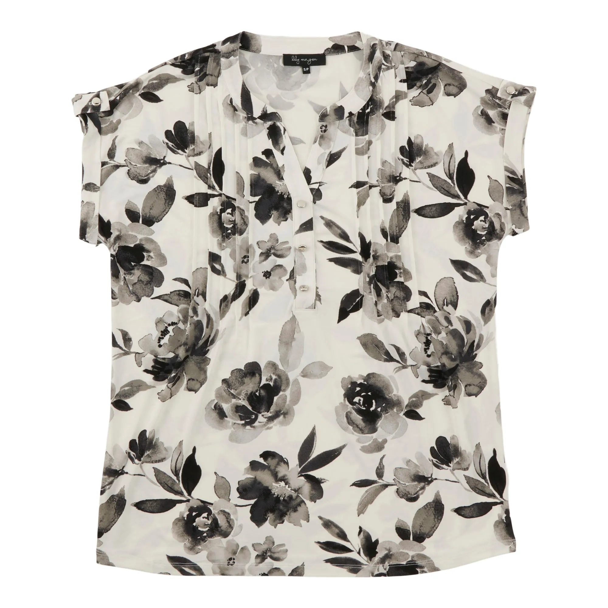 lily morgan Women's Printed Pintuck Top sold by Giant Tiger product image thumbnail 4